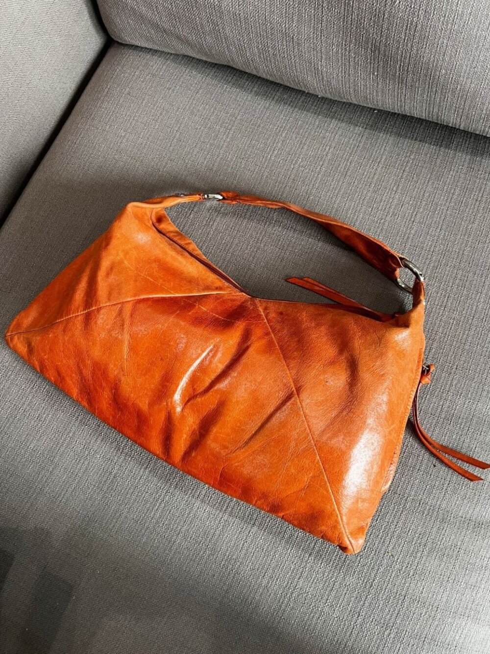 Hobo International Paulette Leather Shoulder Orange